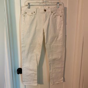 J Crew Matchstick Crop White Denim jeans 30